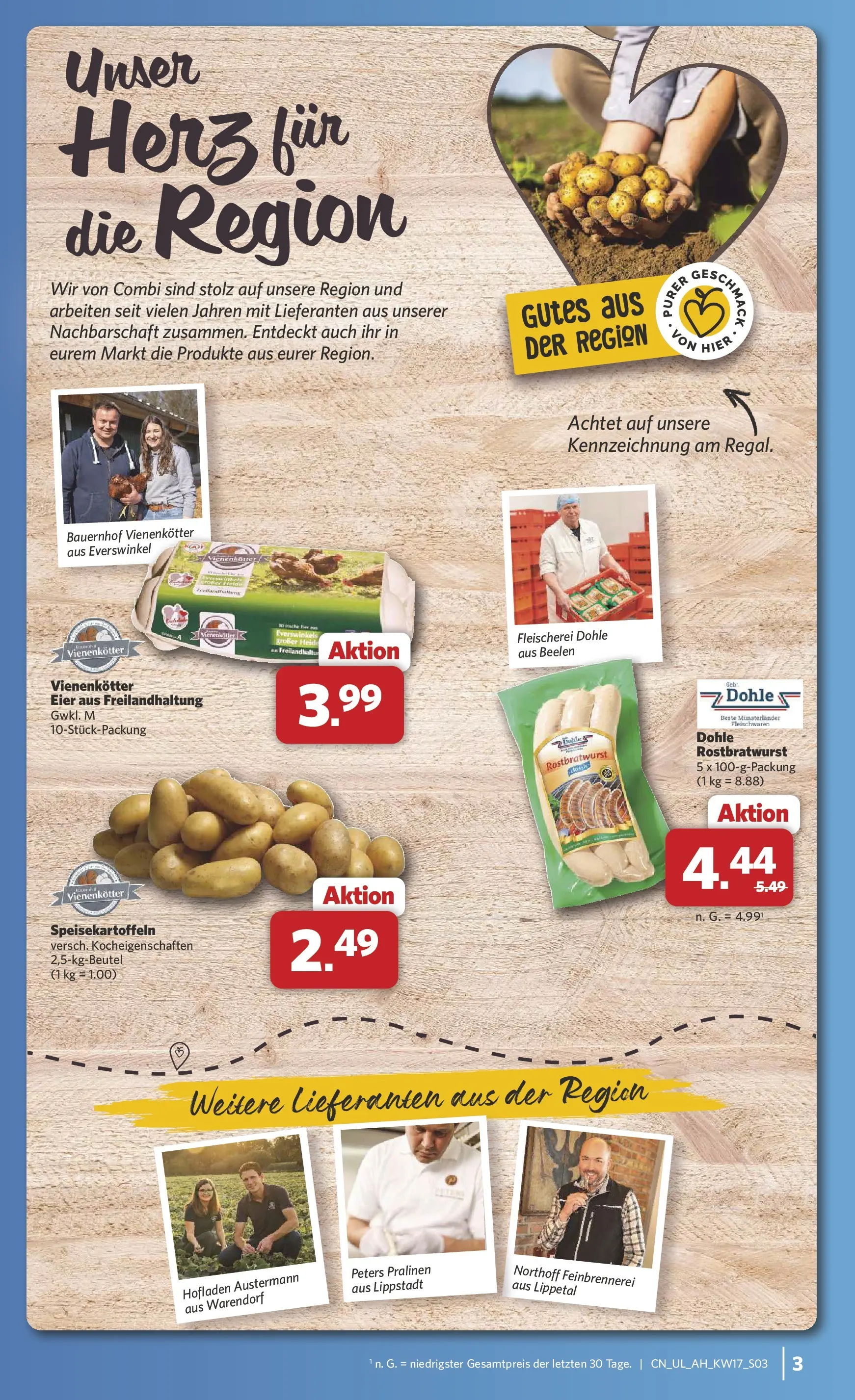 Combi Prospekt Ahlen (Westfalen) (ab 23.04.2026) zum Blättern | Seite: 3 | Produkte: Eier