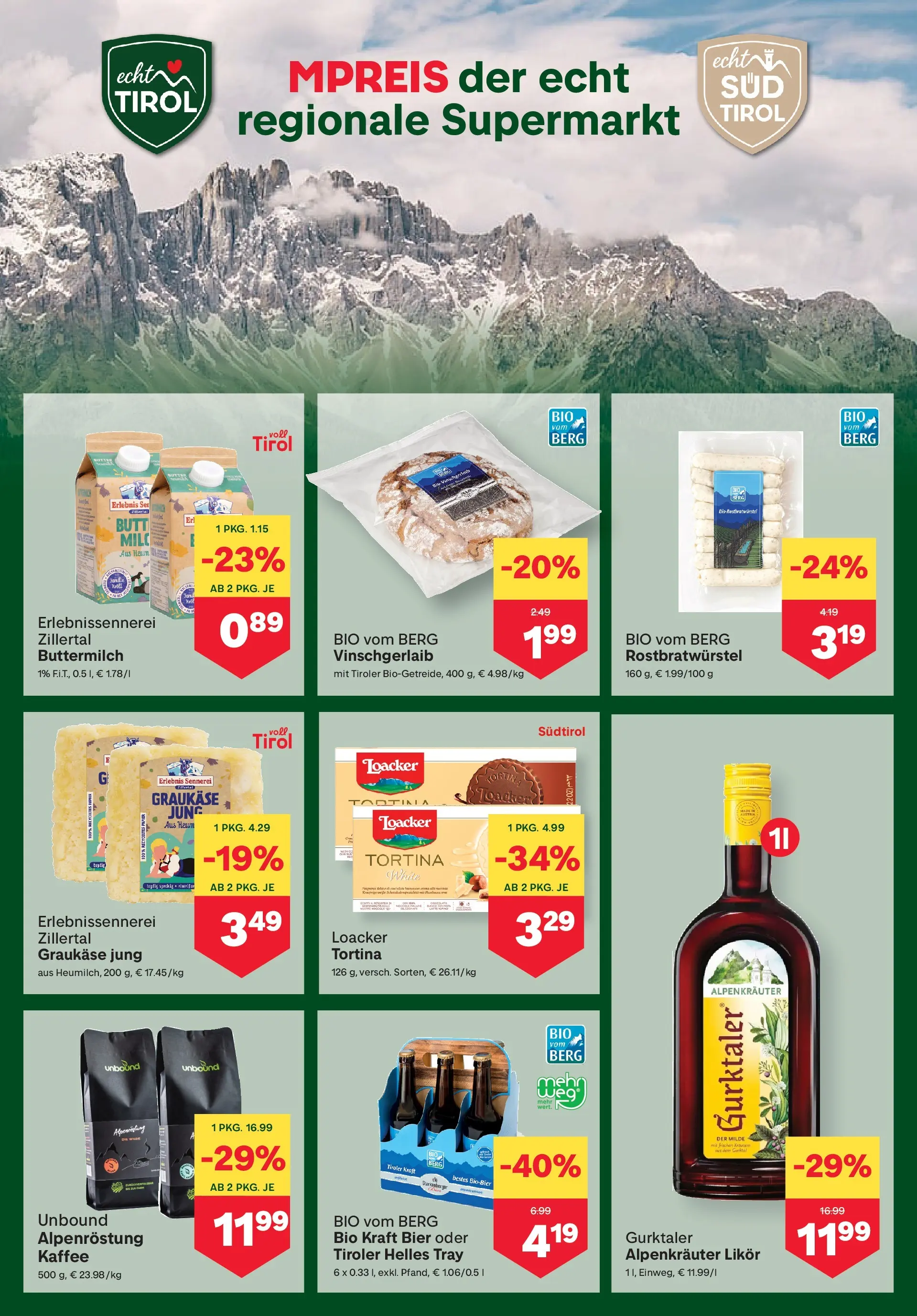 MPREIS St.Gallenkirch von 22.04.2026 - Aktuelle Angebote | Seite: 7 | Produkte: Kaffee, Bier