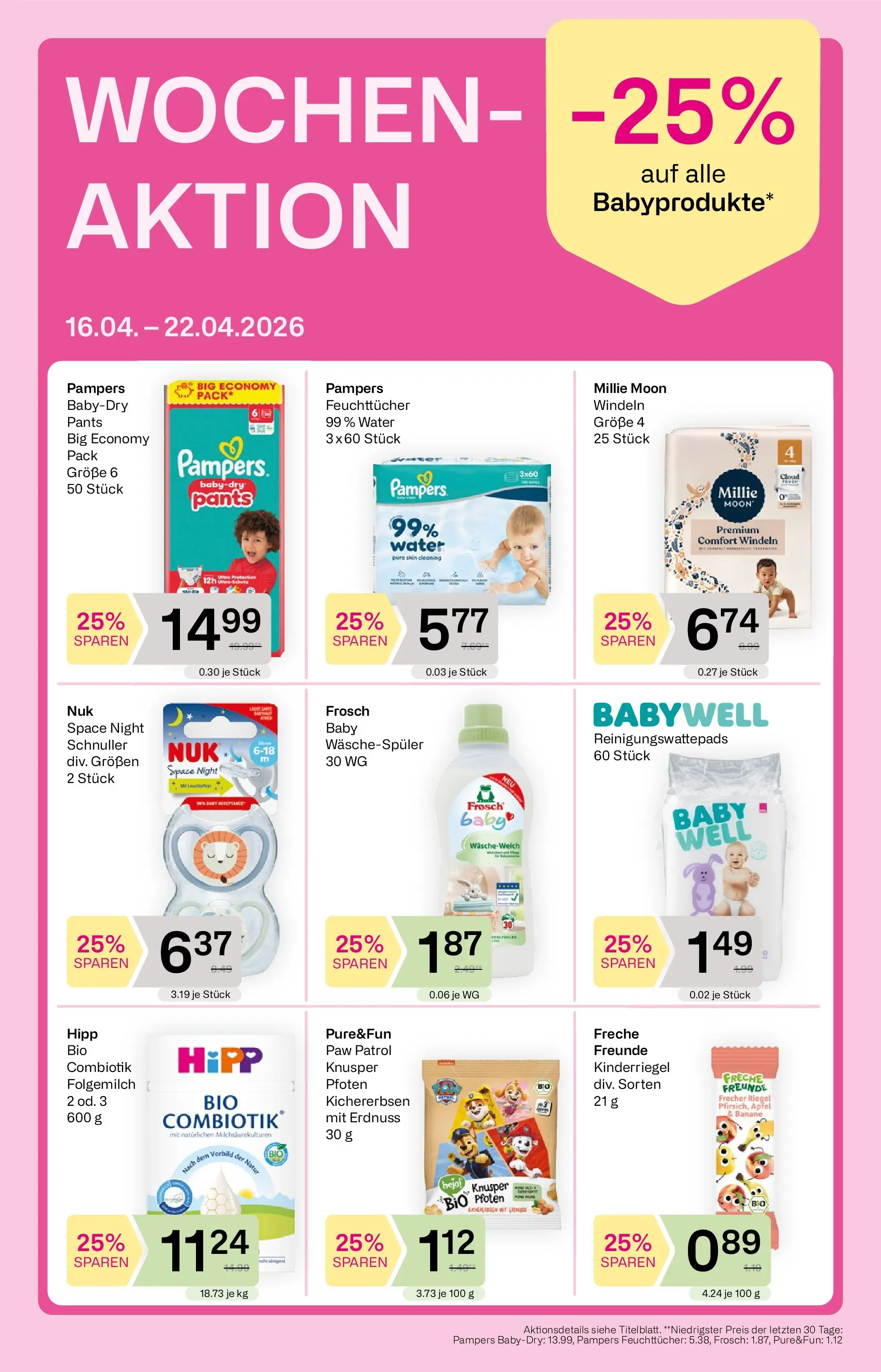 Bipa Linz, Wien, Güssing von 16.04.2026 - Aktuelle Angebote | Seite: 7 | Produkte: Pampers, Äpfel