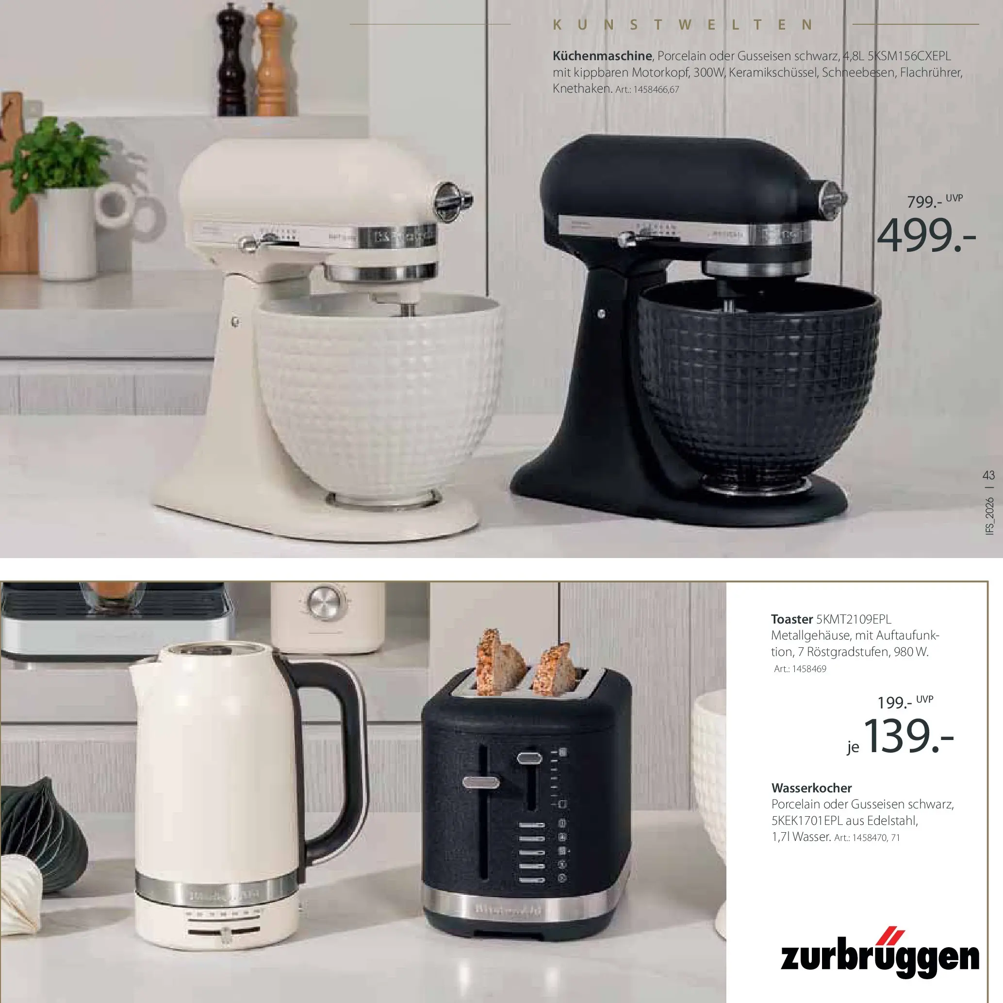 Zurbrüggen Frühlings-Boten für dein zuhause (ab 14.04.2026) zum Blättern | Seite: 41 | Produkte: Wasserkocher, Toaster
