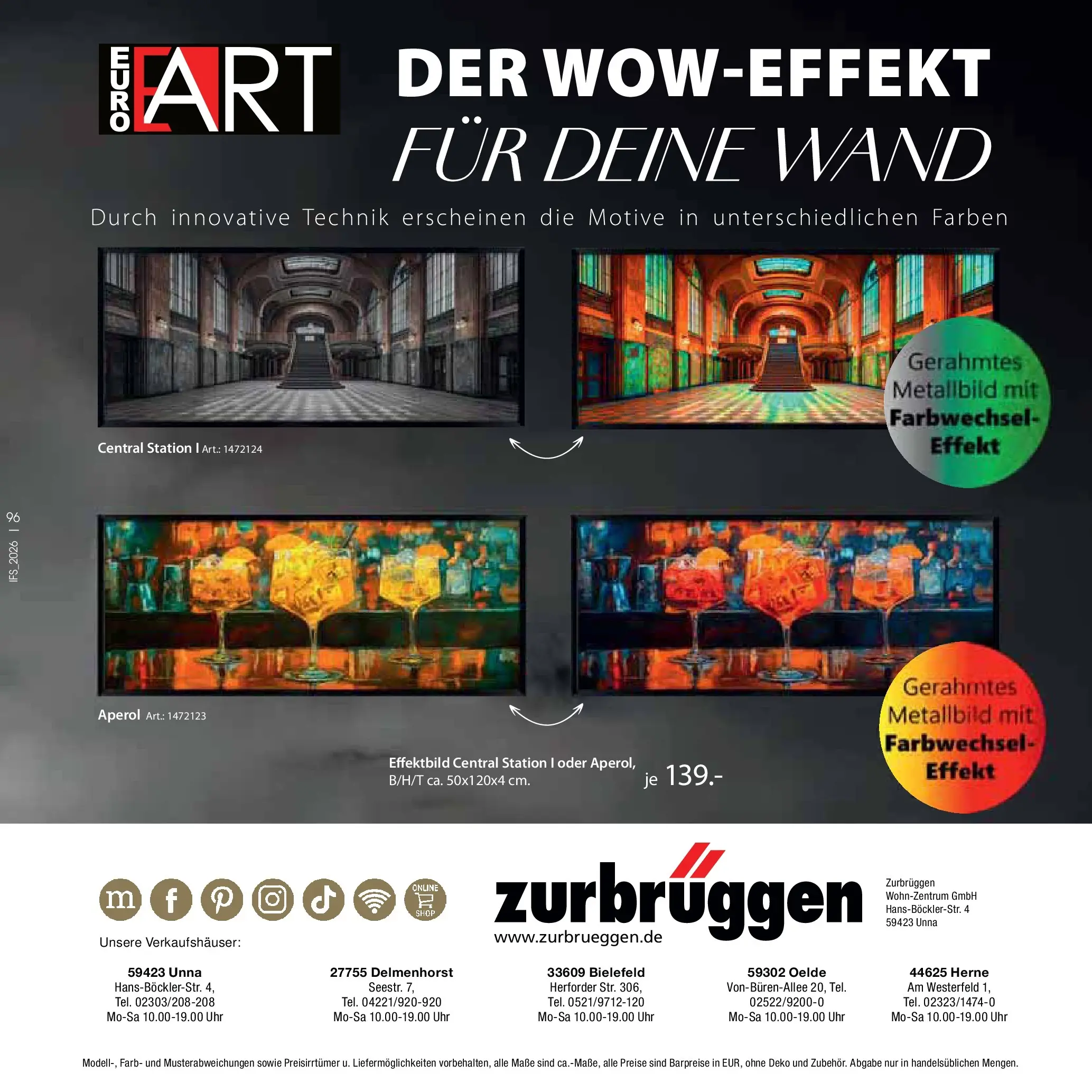 Zurbrüggen Frühlings-Boten für dein zuhause (ab 14.04.2026) zum Blättern | Seite: 94 | Produkte: Aperol, Uhr