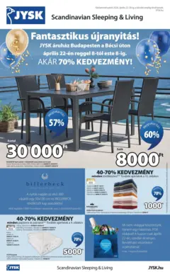 JYSK akciós újság - amely érvényes a következő dátumtól: 22.04.2026