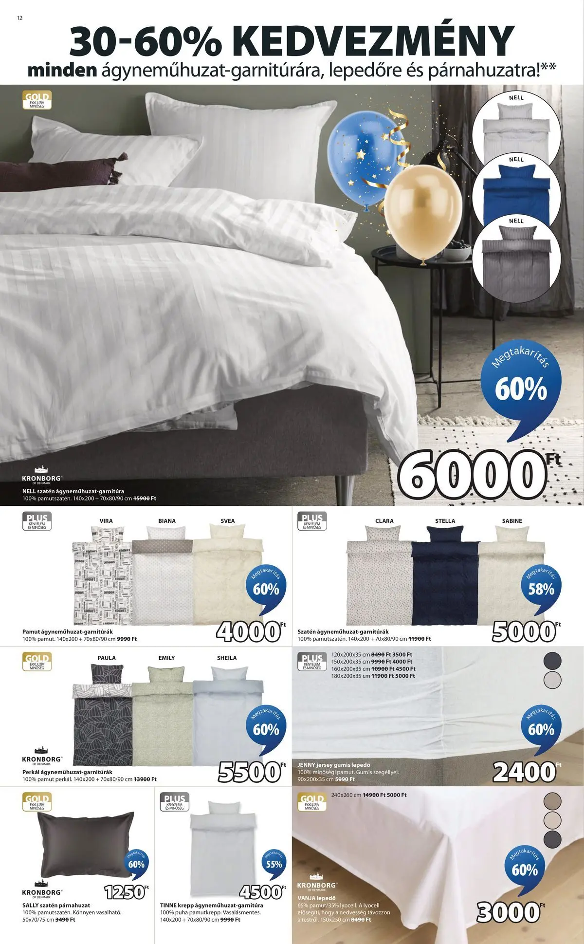 JYSK akciós újság - 2026.04.22. -tól/töl > akció, lapozható szórólap 🛍️ | Oldal: 12 | Termékek: Párnahuzat, Gumis lepedő, Lepedő