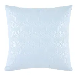 Zierkissen Shiny Grafik Silberfarben/Blau ca. 45x45cm