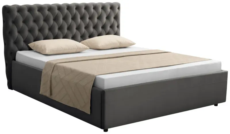 Polsterbett Katar Grau ca. 140x200cm