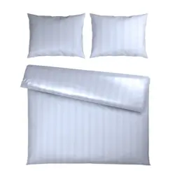 Bettw&auml;sche Xenia Streif XXL Wei&szlig; ca. 200x220cm