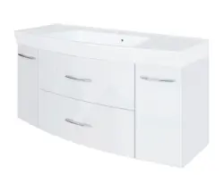 Waschtischkombi Florida in Wei&szlig; + &Uuml;berlaufring