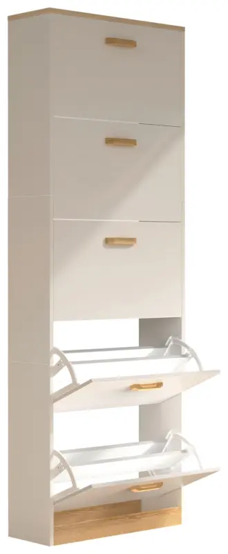 Schuhschrank HALOM XL Wei&szlig; ca. 59x170x22 cm