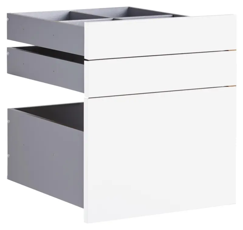 Schubladenset Unit in Wei&szlig;