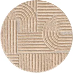 Hochflorteppich Art Rosa &Oslash; ca. 80cm