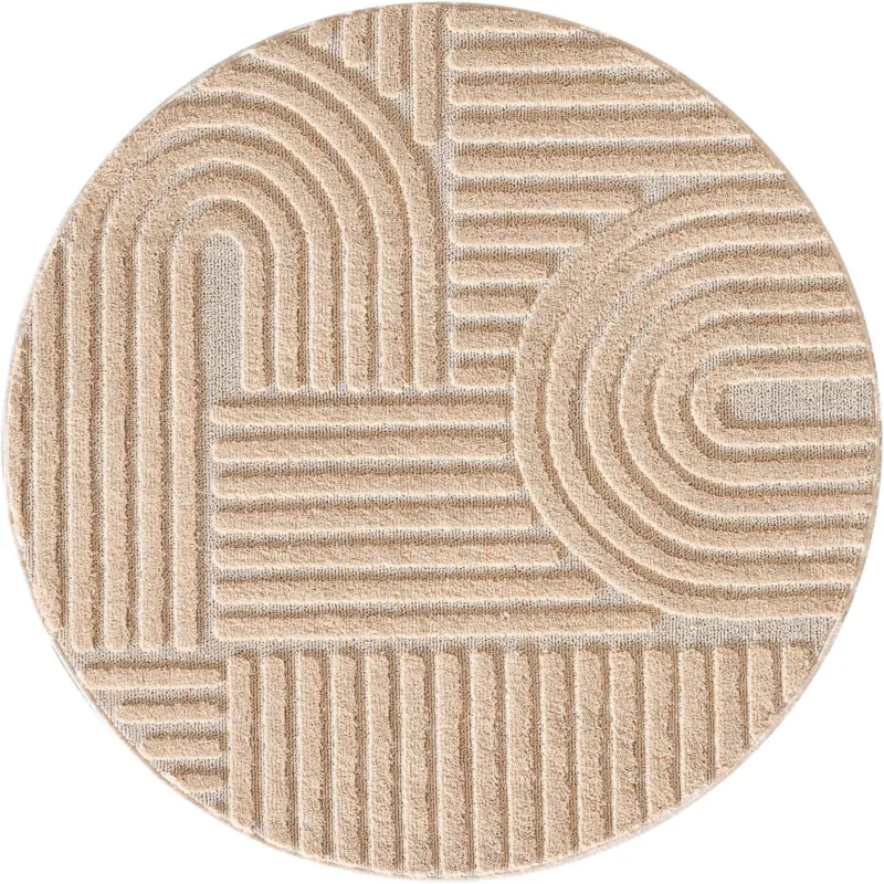 Hochflorteppich Art Rosa &Oslash; ca. 80cm