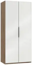 m&ouml;max Dreht&uuml;renschrank ca. 100 cm Level 36D Wei&szlig;/Eiche Dekor