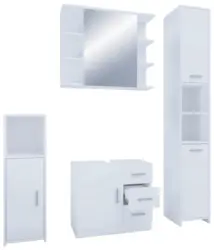Badezimmer Zalo 4-tlg. ca. 120 cm Wei&szlig;