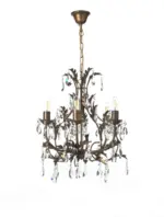 m&ouml;max Kristall-H&auml;ngeleuchte Botte Bronzefarben max. 6 Watt