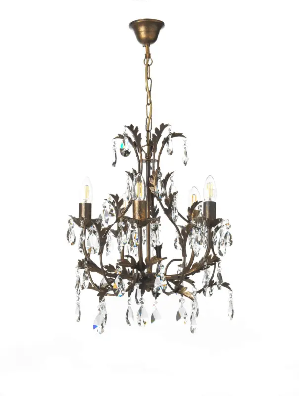 Kristall-H&auml;ngeleuchte Botte Bronzefarben max. 6 Watt