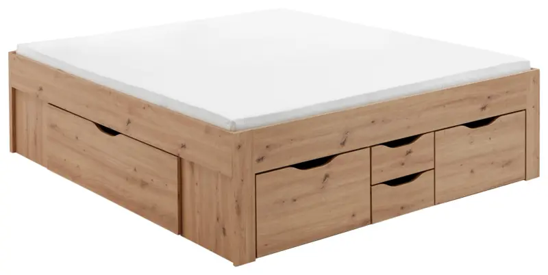Stauraumbett Noah in Eiche Artisan ca. 180x200cm