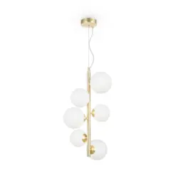Pendelleuchte Dallas Goldfarben/Wei&szlig; max. 28 Watt