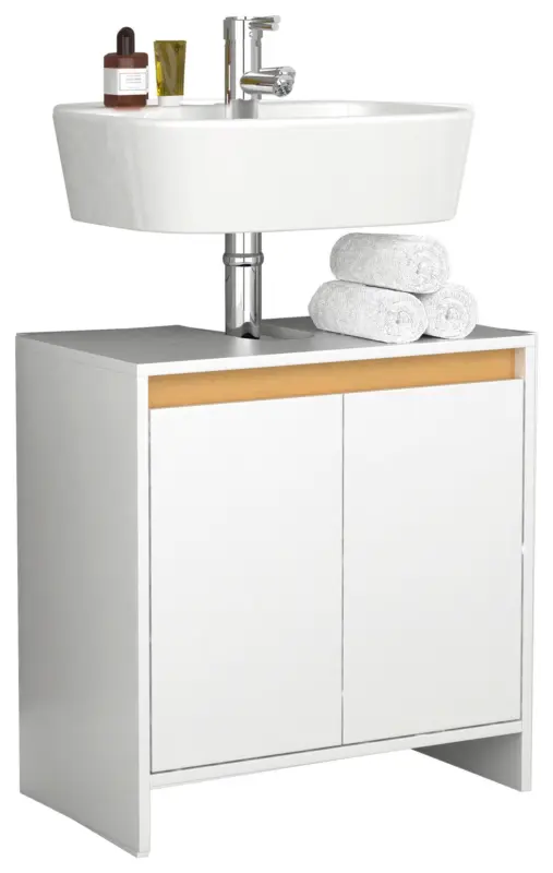 Waschbeckenunterschrank Malira ca. 58x60 cm Wei&szlig;