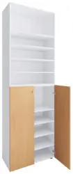 Schuhschrank LONA Wei&szlig;/ Buchefarben ca. 70x220x40 cm
