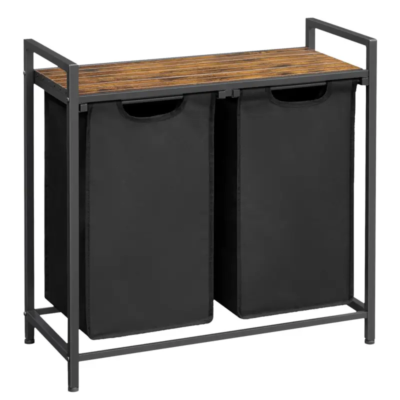 W&auml;schekorb ca. 73x72x33 cm Schwarz