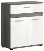 m&ouml;max Midischrank Blake ca. 70x79 cm Rauchsilber/Wei&szlig;