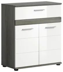 Midischrank Blake ca. 70x79 cm Rauchsilber/Wei&szlig;