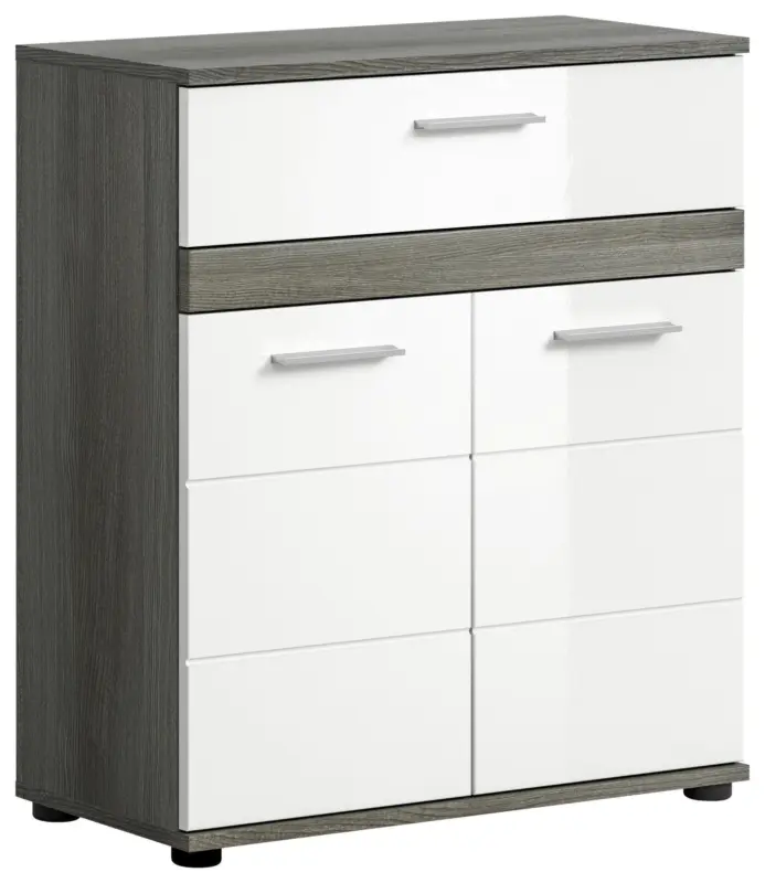 Midischrank Blake ca. 70x79 cm Rauchsilber/Wei&szlig;