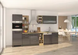 K&uuml;chenblock in Anthrazit inkl. E-Ger&auml;te 'Mailand'