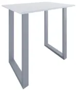 m&ouml;max Bartisch XONA Silber/ Wei&szlig; ca.110x102x80cm