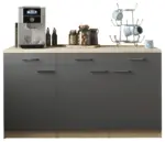 m&ouml;max K&uuml;chenunterschrank Merle Grau/Eichefarben