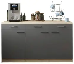 K&uuml;chenunterschrank Merle Grau/Eichefarben