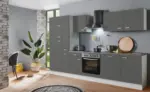 M&ouml;belix K&uuml;chenblock White-Classic Grau/Wei&szlig; B: ca. 310 cm