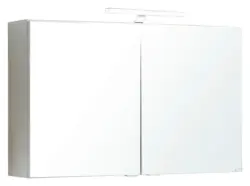 Spiegelschrank Siena mit LED ca. 80x65x20cm 2-t&uuml;rig Wei&szlig;