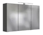 m&ouml;max Spiegelschrank Arezzo mit LED 3-t&uuml;rig ca. 100x64 cm Grau