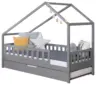 Hausbett Lou m. Zusatzbett ca. 120x200 cm Holz Hellgrau