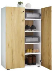 Schuhschrank LONA Wei&szlig;/ Honigeiche ca. 70x110x39cm