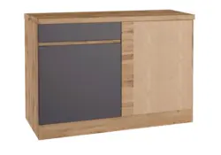 Eckunterschrank Turin ca. 120x86 cm Grau/Eiche