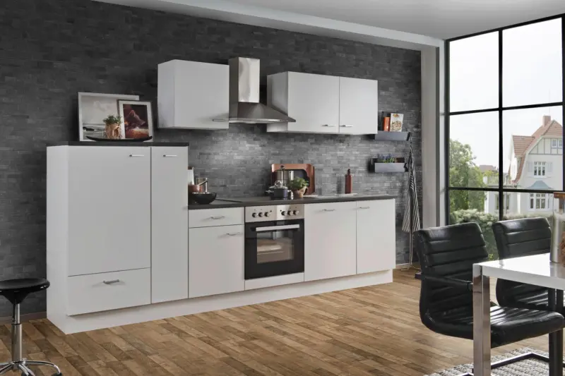 K&uuml;chenblock White-Classic ca. 310 cm Wei&szlig;