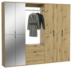 Garderobe Projekt X 4-teilig ca. 213x193 cm Artisan Eiche