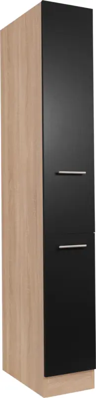 Apothekerschrank MERLE Schwarz/Eichefarben