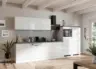 K&uuml;chenzeile Monza ohne Ger&auml;te ca. 360 cm Wei&szlig;/Grau + Sp&uuml;le