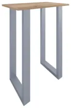 m&ouml;max Bartisch Xona ca. 80x102x50 cm Eiche/Silber