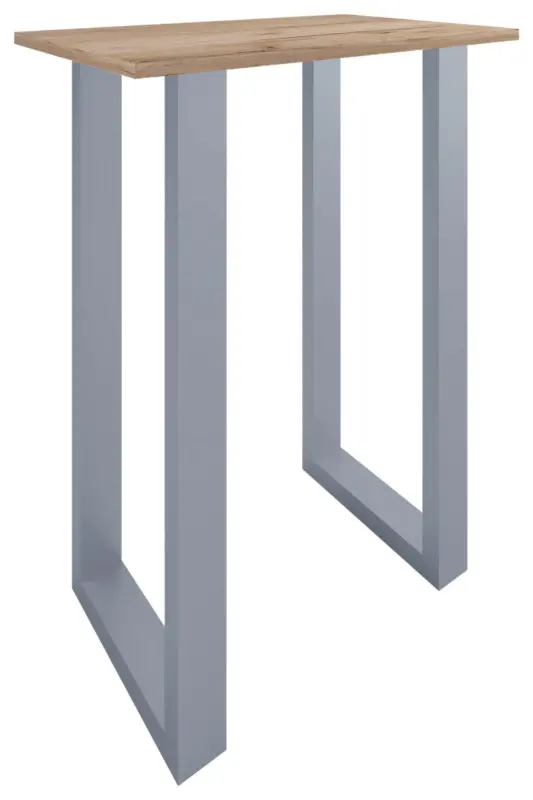 Bartisch Xona ca. 80x102x50 cm Eiche/Silber