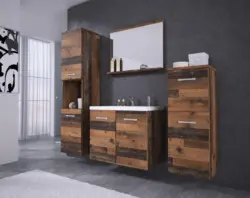 Badm&ouml;bel-Set 5-tlg. Malo ca. 140 cm Eiche