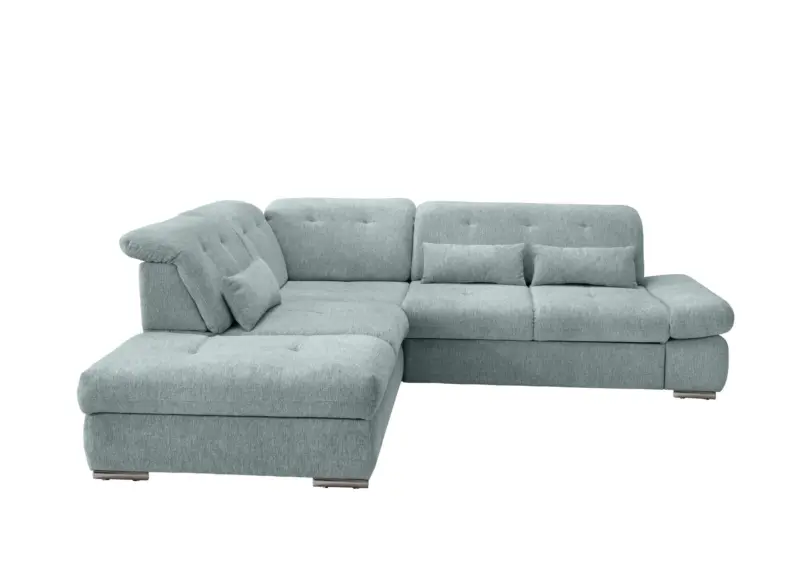 Ecksofa Dalida Mintgr&uuml;n Chenille mit Bettkasten