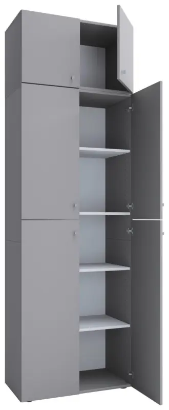 Schuhschrank Lona XXL ca.70x223x39cm Grau