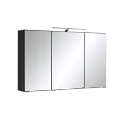 Spiegelschrank Cardiff 3-t&uuml;rig ca. 100x64 cm Graphitfarben