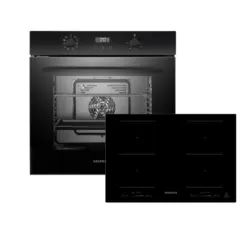 Backofenset ASET7008800l ca. 59,5/59,5/56,6 cm Schwarz