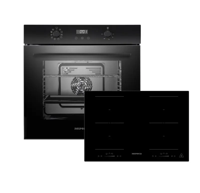 Backofenset ASET7008800l ca. 59,5/59,5/56,6 cm Schwarz