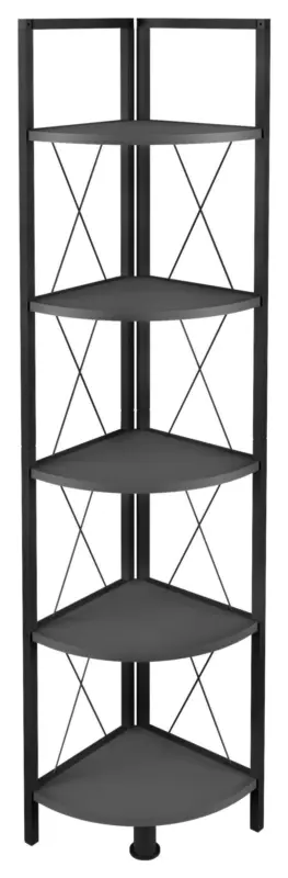 Eckregal INSASI 5 Anthrazit ca. 34x160x34 cm